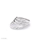 Sterling Silver Stacking Ring Set: Minimalist Thin Band Rings, 7 "Semanario"