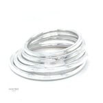 Sterling Silver 5mm Tube Slip-On Bangle Bracelet: Inclusive Sizes