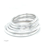 Sterling Silver 5mm Tube Slip-On Bangle Bracelet: Inclusive Sizes