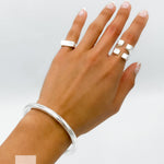 Sterling Silver 5mm Tube Slip-On Bangle Bracelet: Inclusive Sizes