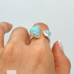 Sterling Silver Turquoise Boho Moon and Star Ring