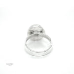 Sterling Silver Disco Ball Ring: Hammered Dome Geometric Band