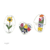 Botanical Heart Ring: Real Flowers and Sterling Silver, Adjustable Band