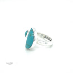 Sterling Silver Turquoise Boho Moon and Star Ring