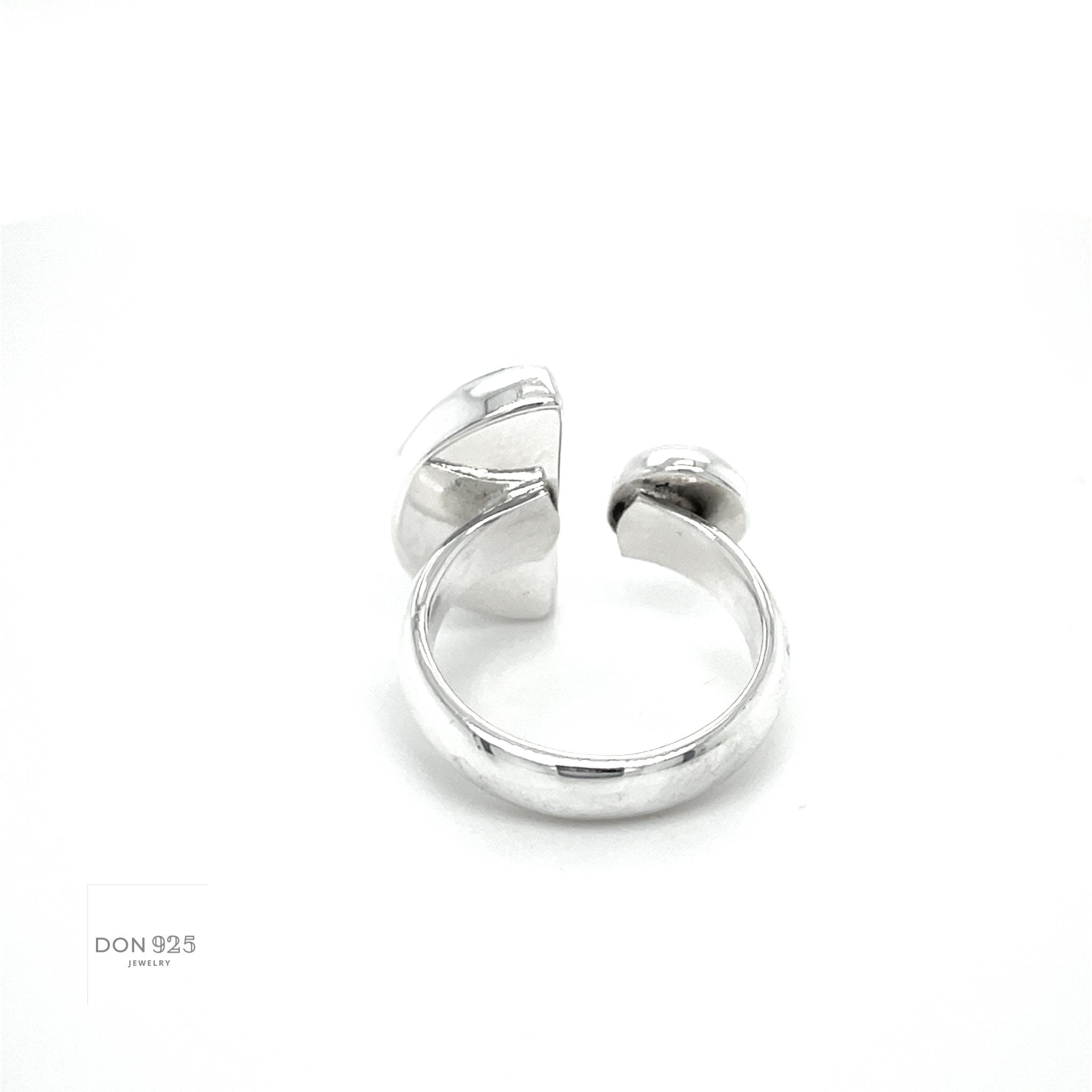 Sterling Silver Turquoise Boho Moon and Star Ring