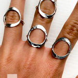 Sterling Silver O Ring: Minimalist Karma Ring