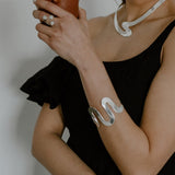Sterling Silver Three Dots Ring: Geometric Modern Statement Design