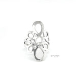 Sterling Silver Abstract Infinity Ring: Geometric Lightweight Design