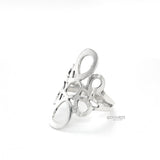 Sterling Silver Abstract Infinity Ring: Geometric Lightweight Design