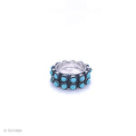 Sterling Silver Turquoise Ring: Boho Western Band