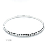 Skynny Sterling Silver Dotted Bangle Bracelet: Studded Jewelry