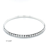 Skynny Sterling Silver Dotted Bangle Bracelet: Studded Jewelry