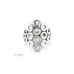 Sterling Silver Circles Ring: Geometric Statement Jewelry