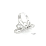 Sterling Silver Abstract Infinity Ring: Geometric Lightweight Design