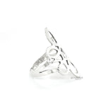 Sterling Silver Abstract Infinity Ring: Geometric Lightweight Design