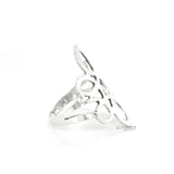 Sterling Silver Abstract Infinity Ring: Geometric Lightweight Design