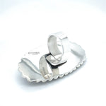 Huge Agatized Fossil Coral and Sterling Silver Statement Ring