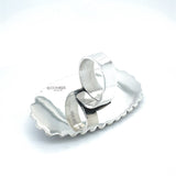 Huge Agatized Fossil Coral and Sterling Silver Statement Ring