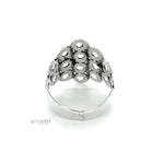 Sterling Silver Circles Ring: Geometric Statement Jewelry