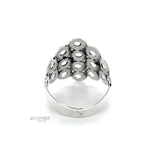 Sterling Silver Circles Ring: Geometric Statement Jewelry