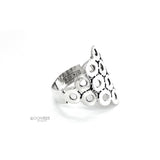 Sterling Silver Circles Ring: Geometric Statement Jewelry