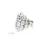 Sterling Silver Circles Ring: Geometric Statement Jewelry