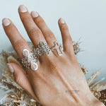 Sterling Silver Circles Ring: Geometric Statement Jewelry