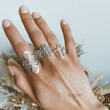 Sterling Silver Circles Ring: Geometric Statement Jewelry