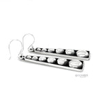Sterling Silver Studded Dangle Earrings: Western Geometric Dome Bubble Design