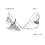 Sterling Silver Long Wrap Shield Ring: Adjustable Chunky Statement Ring
