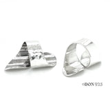 Sterling Silver Long Wrap Shield Ring: Adjustable Chunky Statement Ring