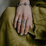 Sterling Silver Boho Studded Wrap Ring