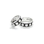 Sterling Silver Studded Ring: Beaded Western Rustic Band