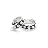 Sterling Silver Studded Ring: Beaded Western Rustic Band