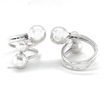 Sterling Silver Spheres Ring: Modern Geometric 925 Silver Balls