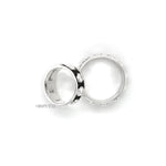Sterling Silver Studded Ring: Beaded Western Rustic Band