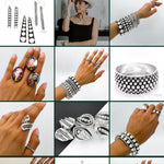 Sterling Silver Studded Cuff Bracelet: Chunky Western Stacking Design