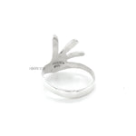 Sterling Silver Hug Ring: Hand-Shaped Statement Ring