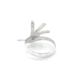 Sterling Silver Hug Ring: Hand-Shaped Statement Ring