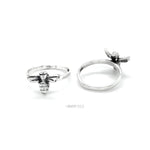 Sterling Silver Honey Bee Ring: Dainty Insect Jewelry