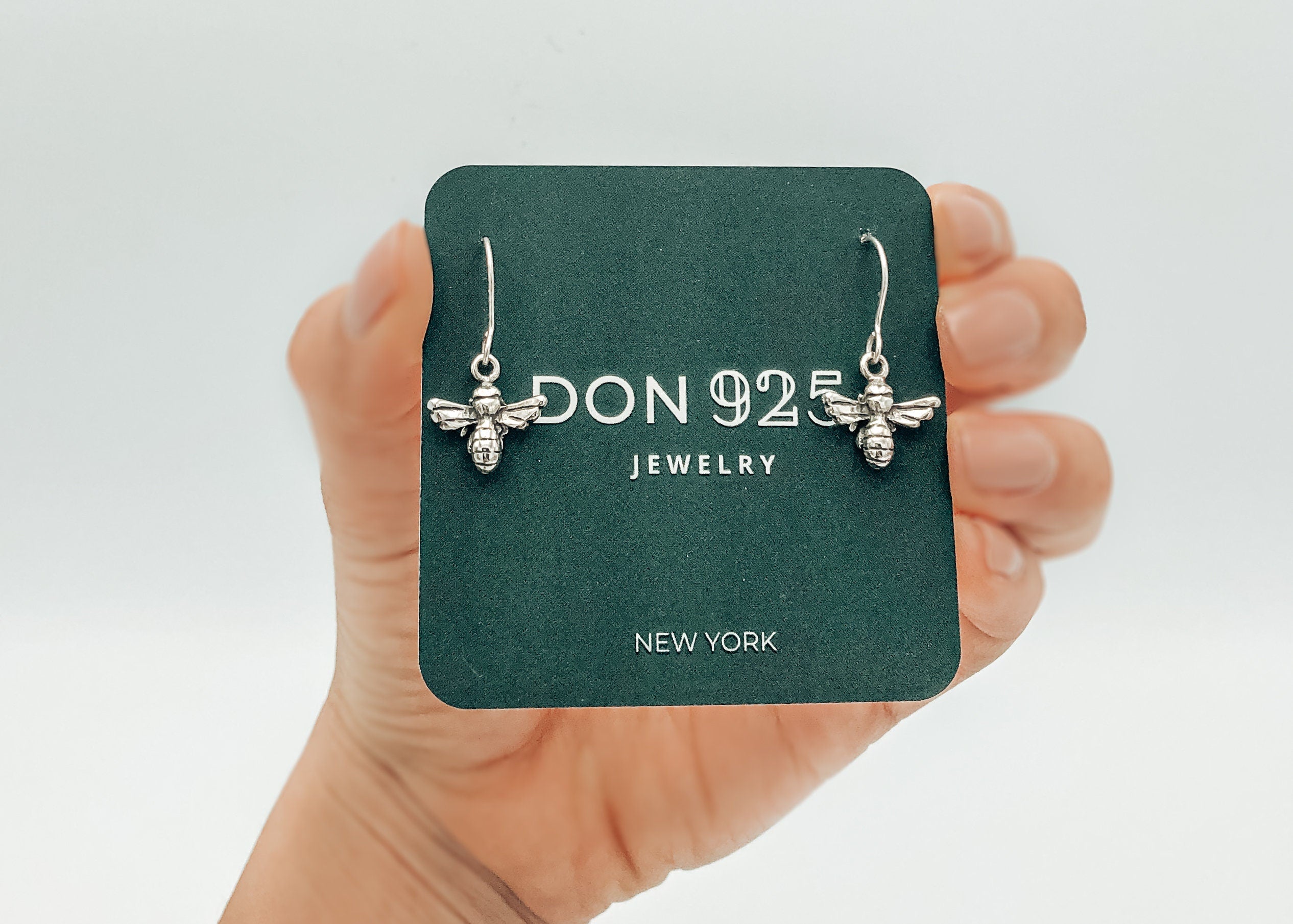 Sterling Silver Honey Bee Ring: Dainty Insect Jewelry