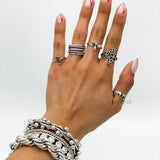 Sterling Silver Kissing Elephants Ring: Lucky Animal Jewelry