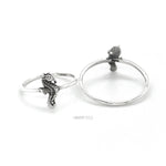 Sterling Silver Seahorse Ring: Dainty Ocean Jewelry