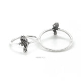 Sterling Silver Seahorse Ring: Dainty Ocean Jewelry