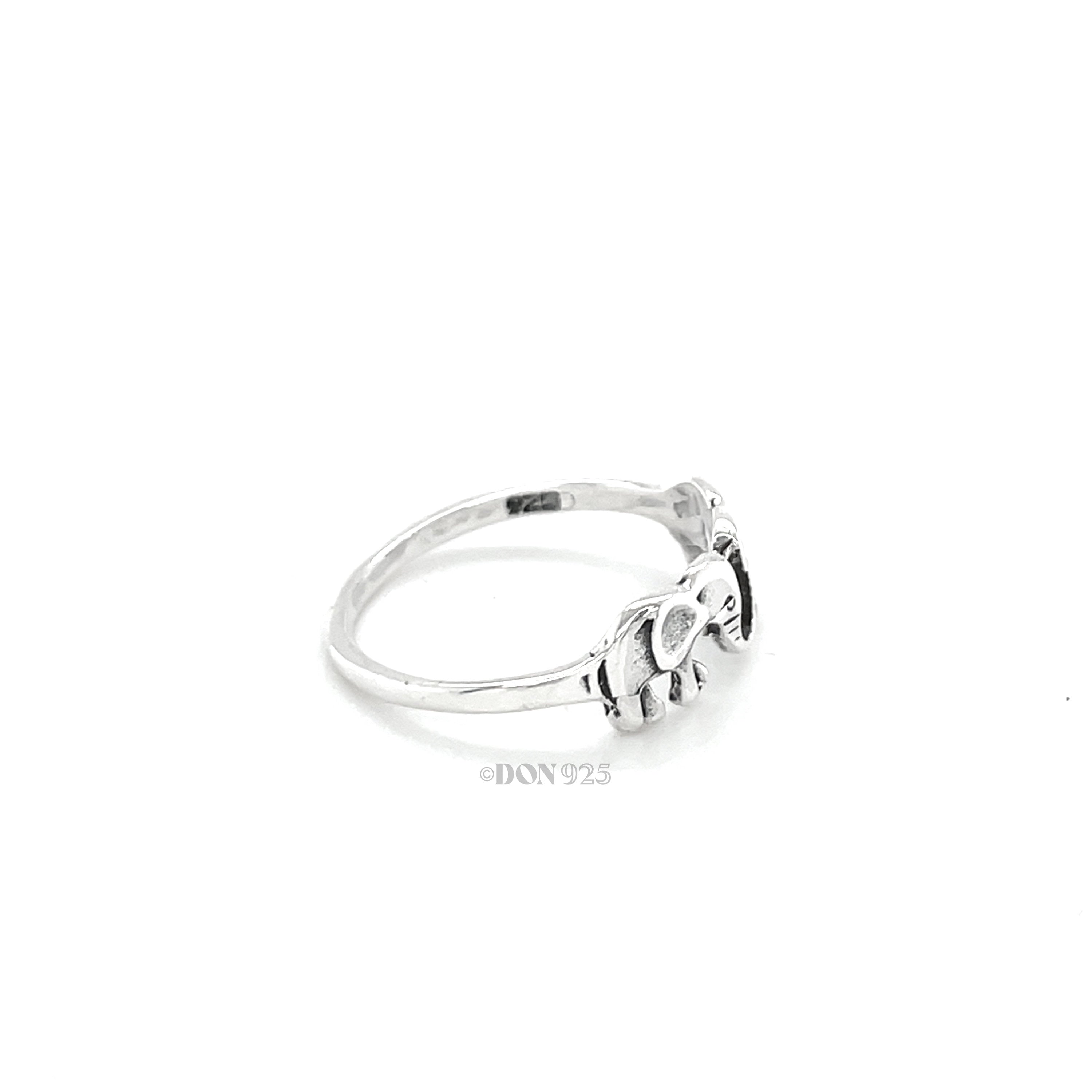 Sterling Silver Kissing Elephants Ring: Lucky Animal Jewelry