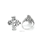Sterling Silver Floral Ring: Lightweight Flower Jewelry
