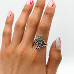Sterling Silver Floral Ring: Lightweight Flower Jewelry