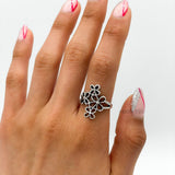 Sterling Silver Floral Ring: Lightweight Flower Jewelry