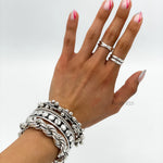 Sterling Silver Crossover Ring: Modern Interlocking Band