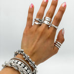 Sterling Silver Crossover Ring: Modern Interlocking Band